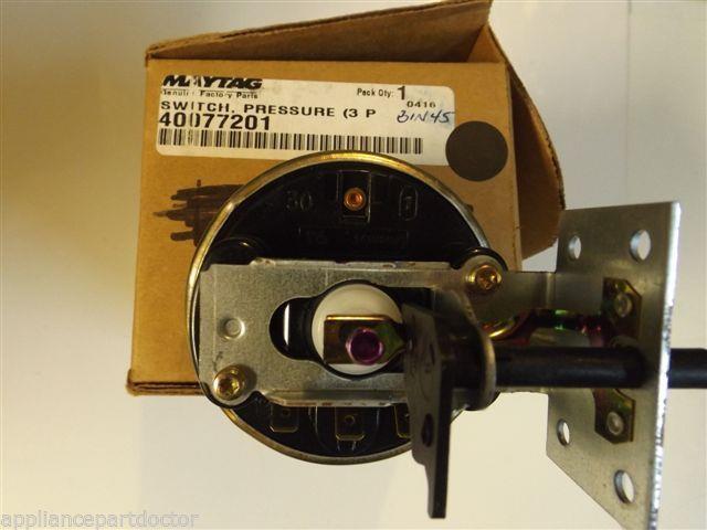 Maytag Washer 40077201 Switch, Pressure (3 Pos) NEW IN BOX Maytag Washer 40077201 Switch, Pressure (3 Pos) NEW IN BOX